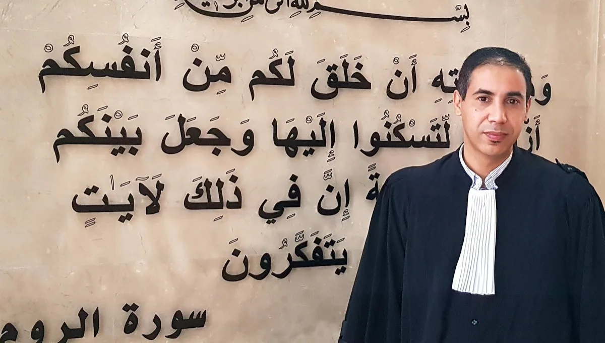 Chamlale Abdelhak Esq in traditional Moroccan lawyer robe - Casablanca Bar member since 2005